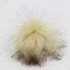 Set of 6 Fluffy 11cm-4.3inch Faux Fur Pom Pom for Beanie Hat  w/Press Button