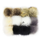 DIY 12Pcs 4" Faux Fur Pompoms for Hat Fluffy Keychain Fur Craft Pompom Balls