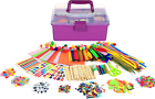Arts Craft Supplies for Kids, 1000+ PCS Toddler DIY Craft Art Supply Set Include