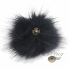 Set of 6 Fluffy 11cm-4.3inch Faux Fur Pom Pom for Beanie Hat  w/Press Button