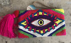 Eye Purse Colombia Colorful Handmade Designer Stunning Pop Pom Tassel